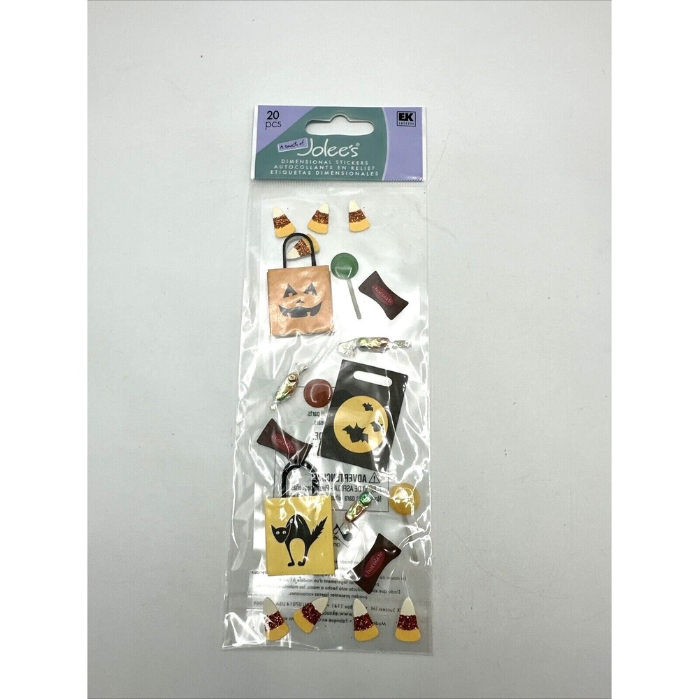 Jolee's TRICK OR TREAT BAGS Halloween candy EK Success Scrapbook Stickers RARE